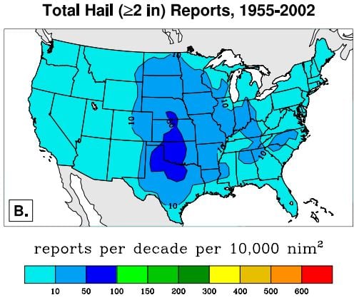 Home Insurance Large Hail Events