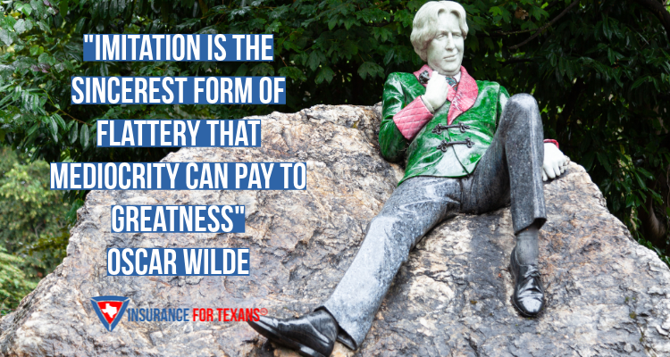 Imitation is the sincerest form of flattery that mediocrity can pay to greatness