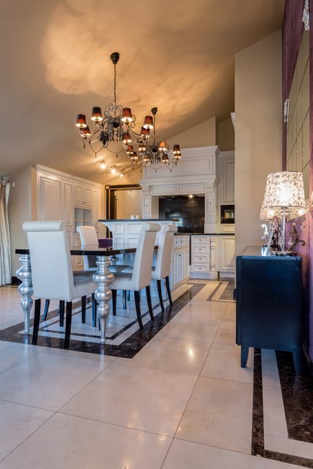 Elegant dining room interior in exclusive mansion-1