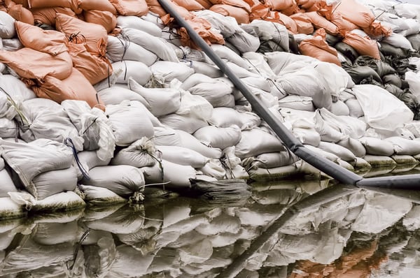 Sandbags can keep water out of your home. Flood Insurance repairs and replaces damage done.
