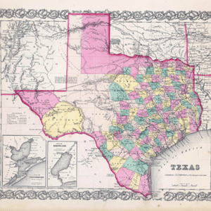 Vintage Texas Map from Insurance For Texans