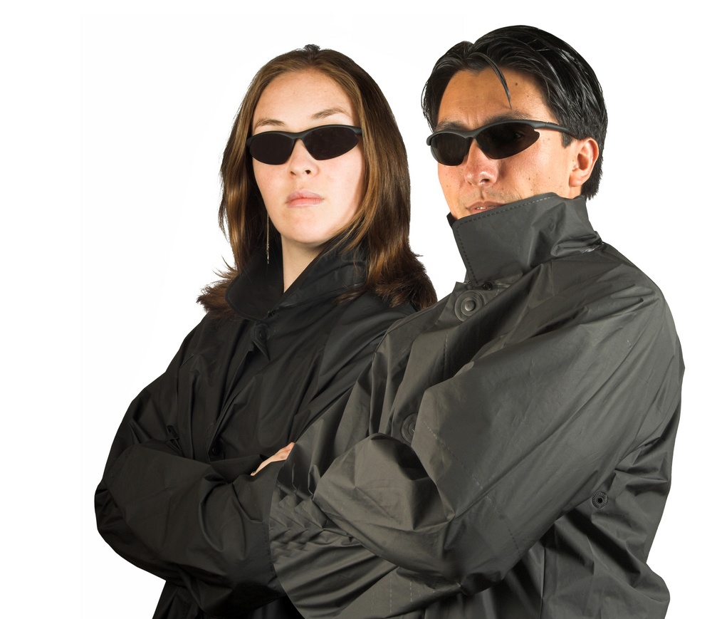 couple dressed in black